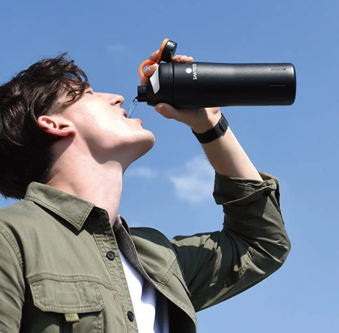 بطری ورزشی استیل 590 میلی لیتر سانتکو مدل Oural