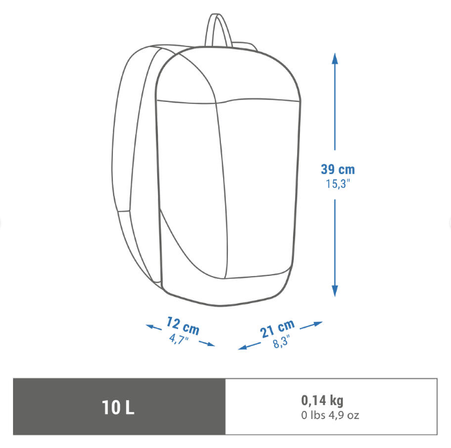 کوله پشتی 10 لیتری کچوا مدل N100