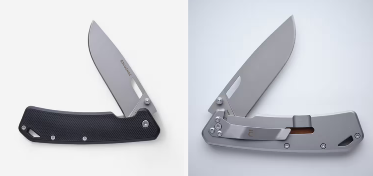 چاقوی شکاری تاشو SOLOGNAC Axis 75 Grip V2