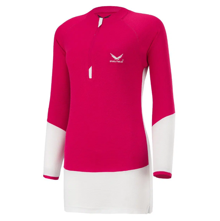 تیشرت زنانه آستین بلند نیم زیپ اسنوهاک