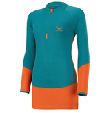 تیشرت زنانه آستین بلند نیم زیپ اسنوهاک